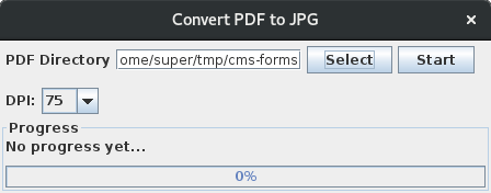 Converting PDF to JPG dialog.